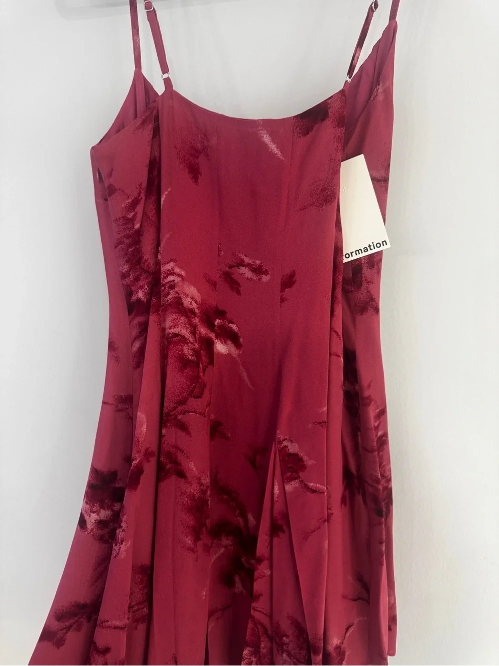 Reformation Annelise NWT Fuchsia Floral Mini Dress - Picture 7 of 7